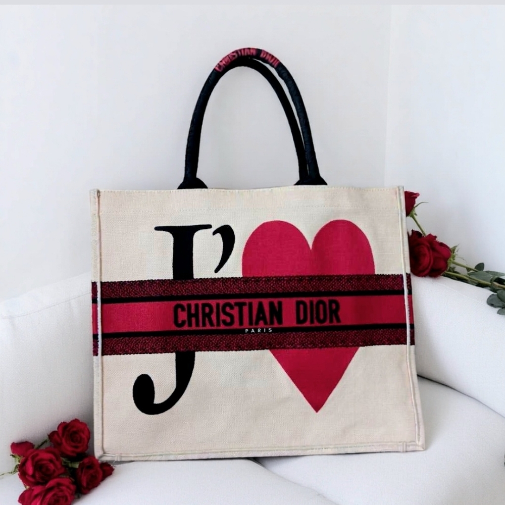 ❤️ Christian Dior LIMITED EDITION Large Book Tote DiorAmour Je T'aime  LIKE NEW✨ - Picture 15 of 16